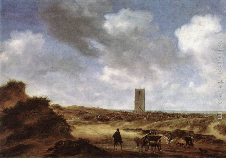 View of Egmond aan Zee painting - Salomon van Ruysdael View of Egmond aan Zee art painting